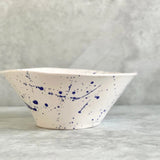 Blue Splatter Serving Bowl