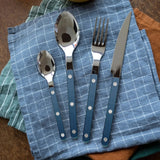 Bistrot Pearly Steel Blue Five Piece Place Setting