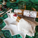 Malachite Linen Tablecloth