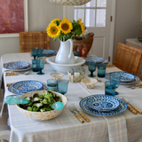 Marianne Light Blue Plaid Tablecloth