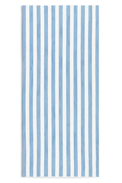 Stripe Linen Tablecloth in Pale Blue and White