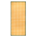 Yellow Gingham Linen Tablecloth with Green Border