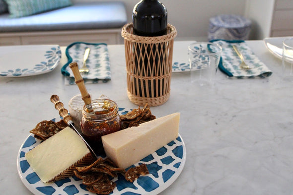 Blue and White Floral Cheese Board