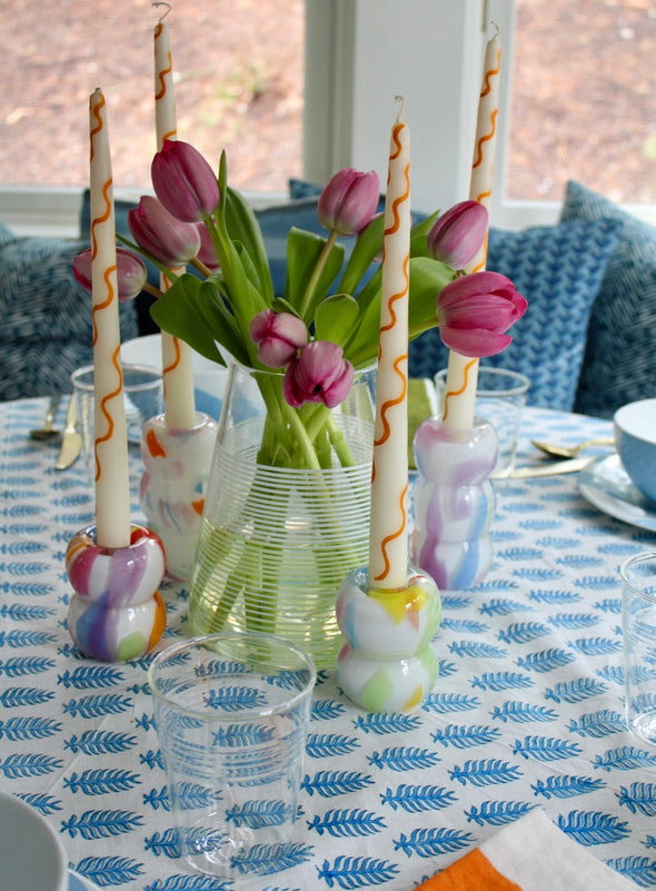 Striped Glass Vase