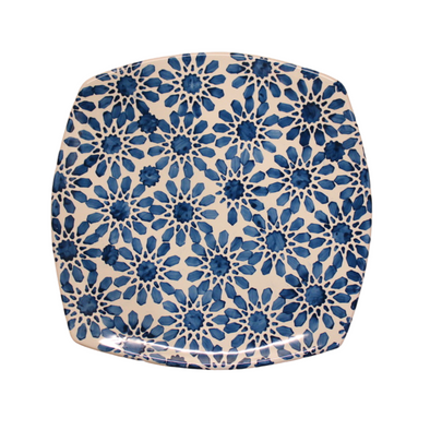 Blue and White Floral Platter