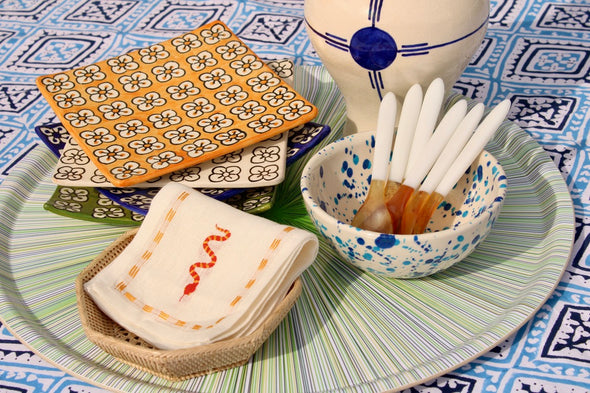 Light Rattan Octagon dish