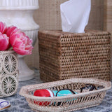 Rattan Tissue Box Cover