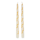 Hand-Painted Taper Candles, set of 2