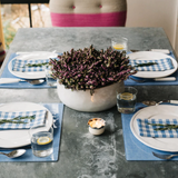 Blue Chambray Acrylic Placemat, Set of 2