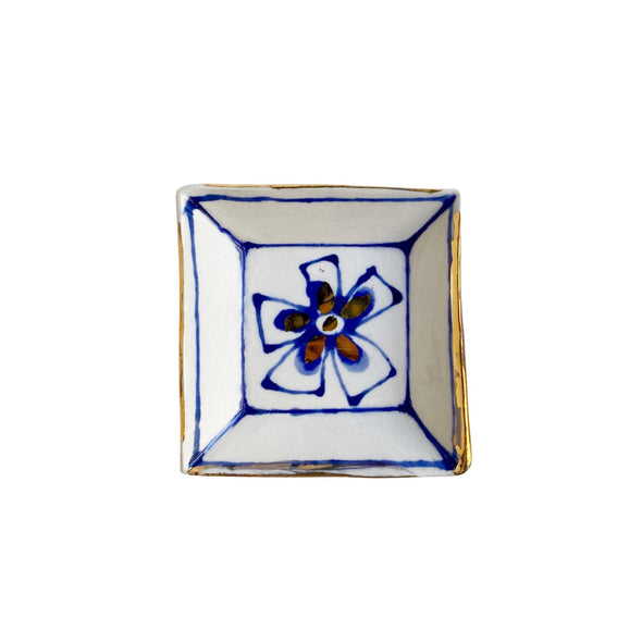 rectangle dish, blue and white dish, ring dish, two webster, home decor, flower dish