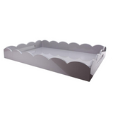 Chiffon Grey Lacquered Scallop Serving Tray